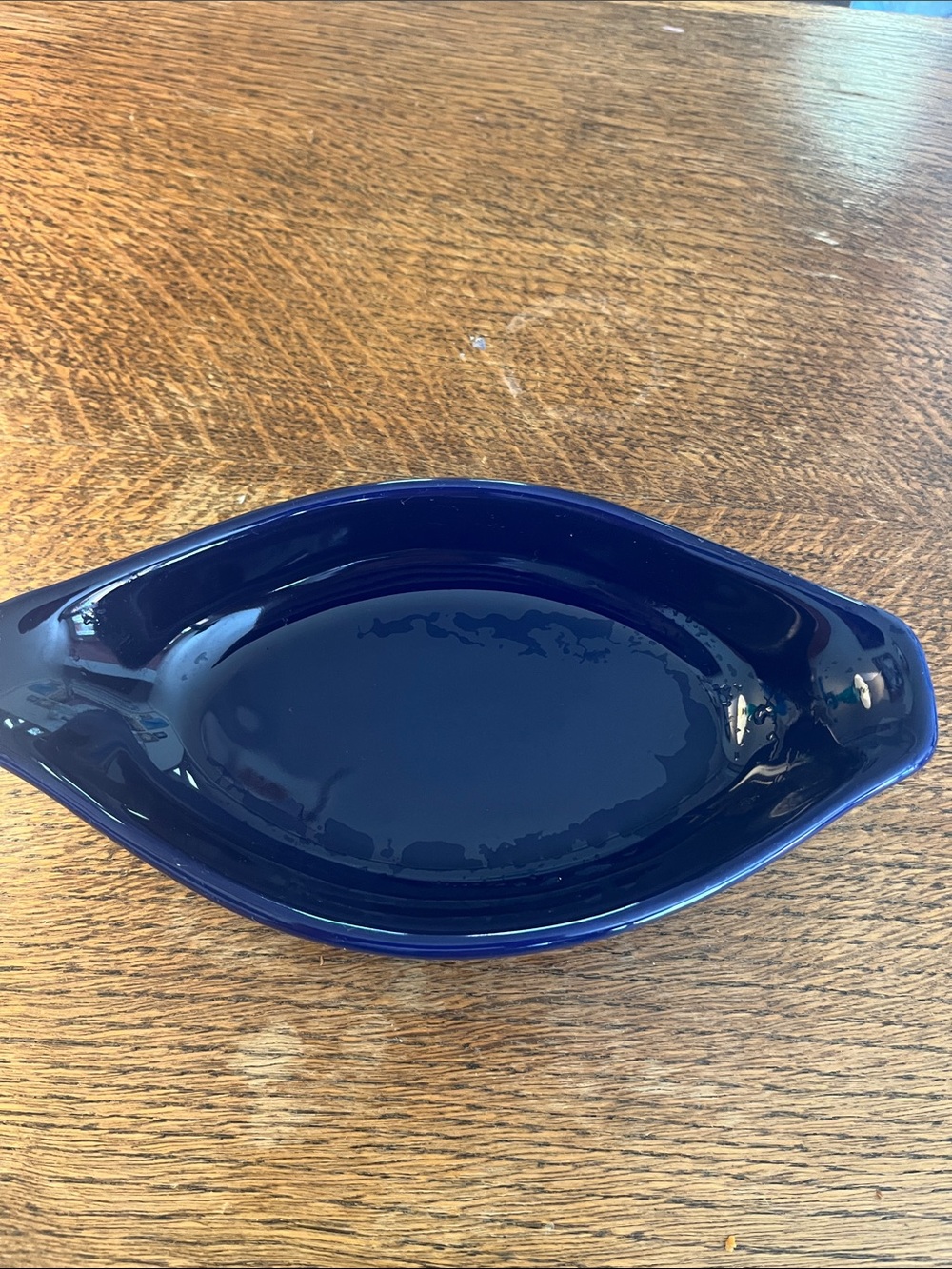 Chantal Cobalt Au Gratin Dish 8 1/4” x.  4 1/4”